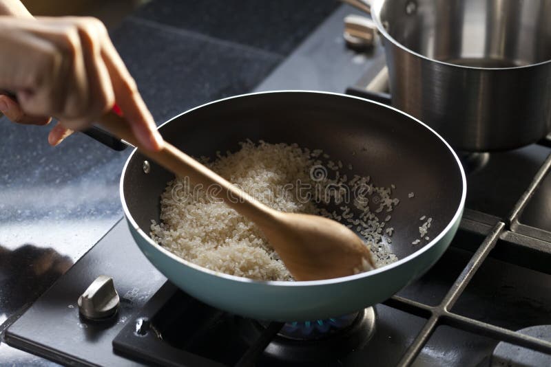 Cooking fried rice stock image. Image of flambe, cooking 59636247
