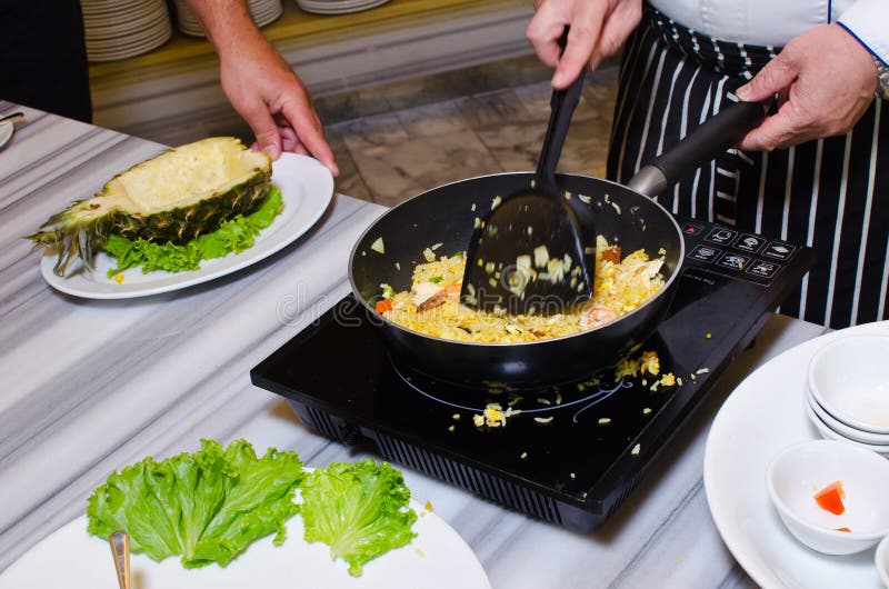 Cooking Fried Rice stock image. Image of rice, fried 55406361