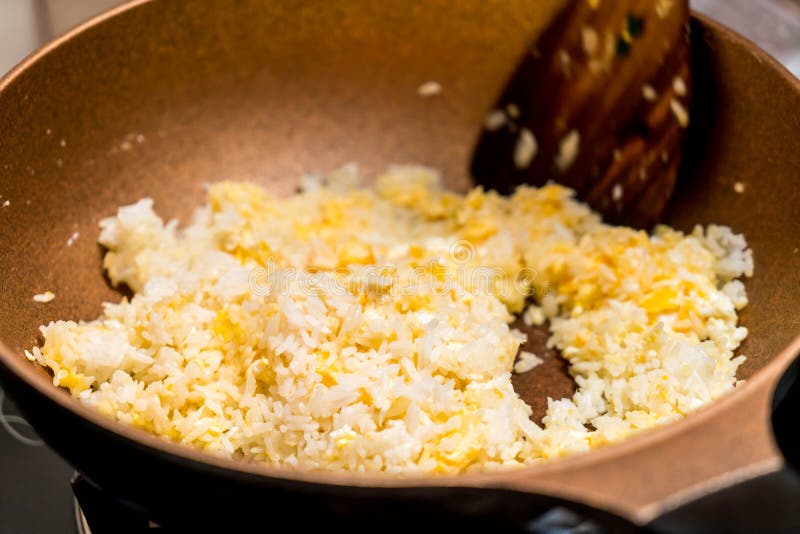 Cooking fried rice stock photo. Image of restaurant 145103954