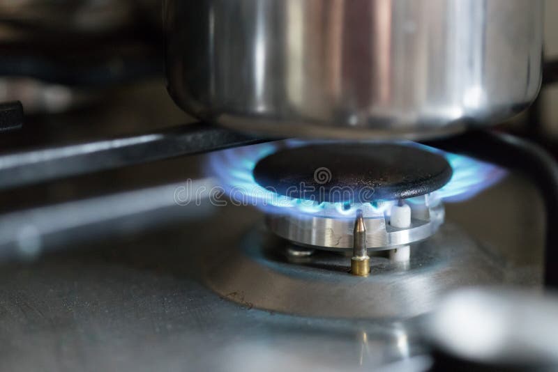 Cooking with Gas, Water Pot in Kitchen Stock Image Image of water