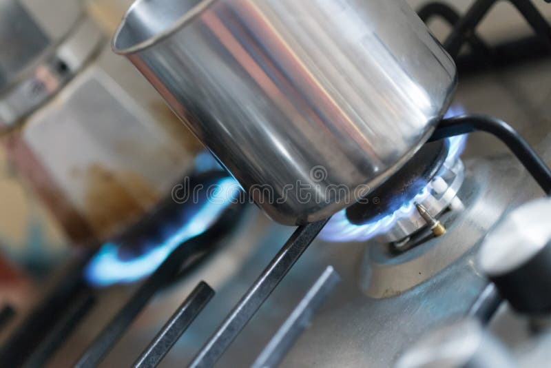 Cooking with Gas, Water Pot in Kitchen Stock Image Image of rate