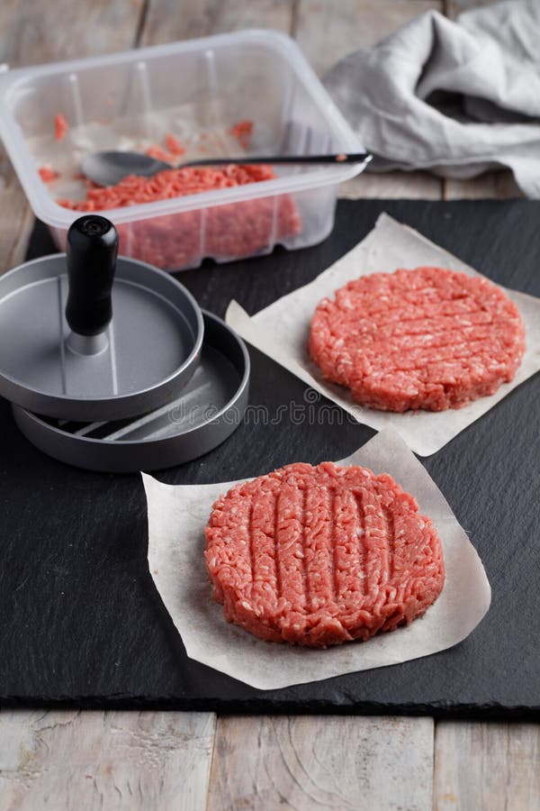 Cooking hamburgers stock photo. Image of meat, black 93755258
