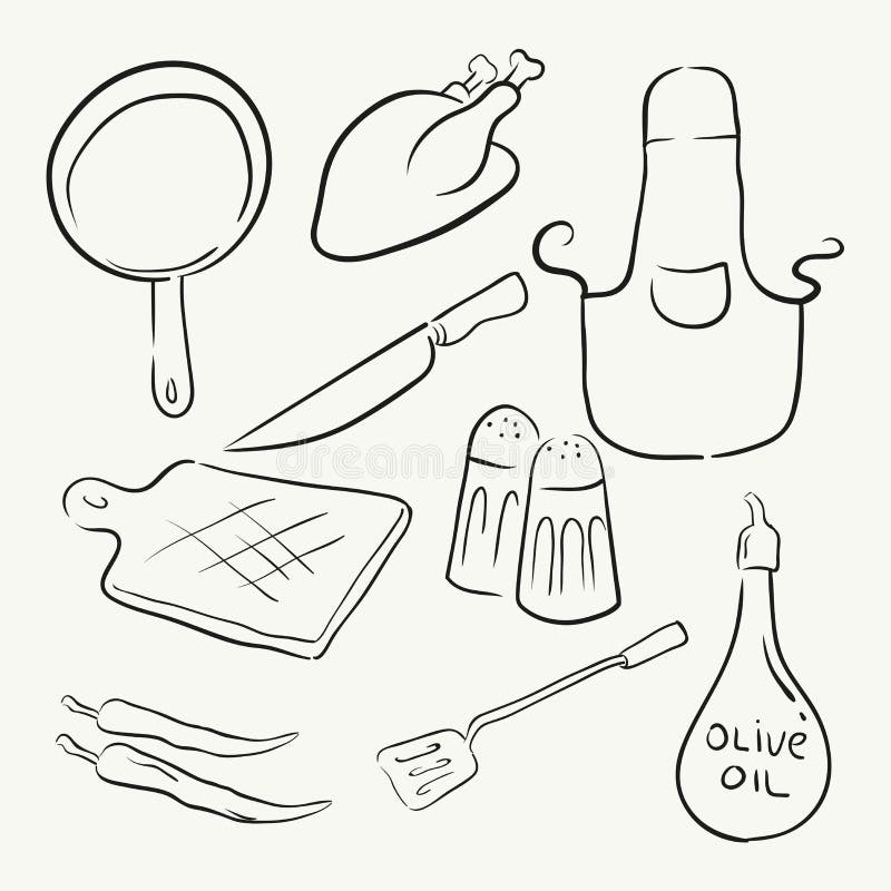 Download Cooking Kitchen Equipment stock vector. Illustration of hand - 60175715