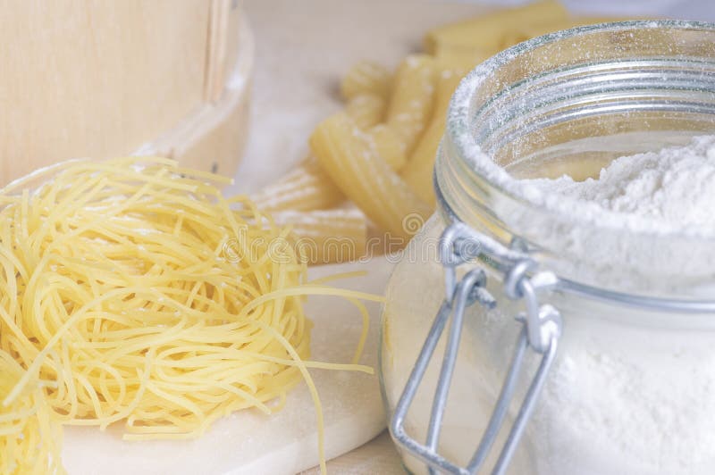 Cooking pasta dough stock photo. Image of table, food 59910188