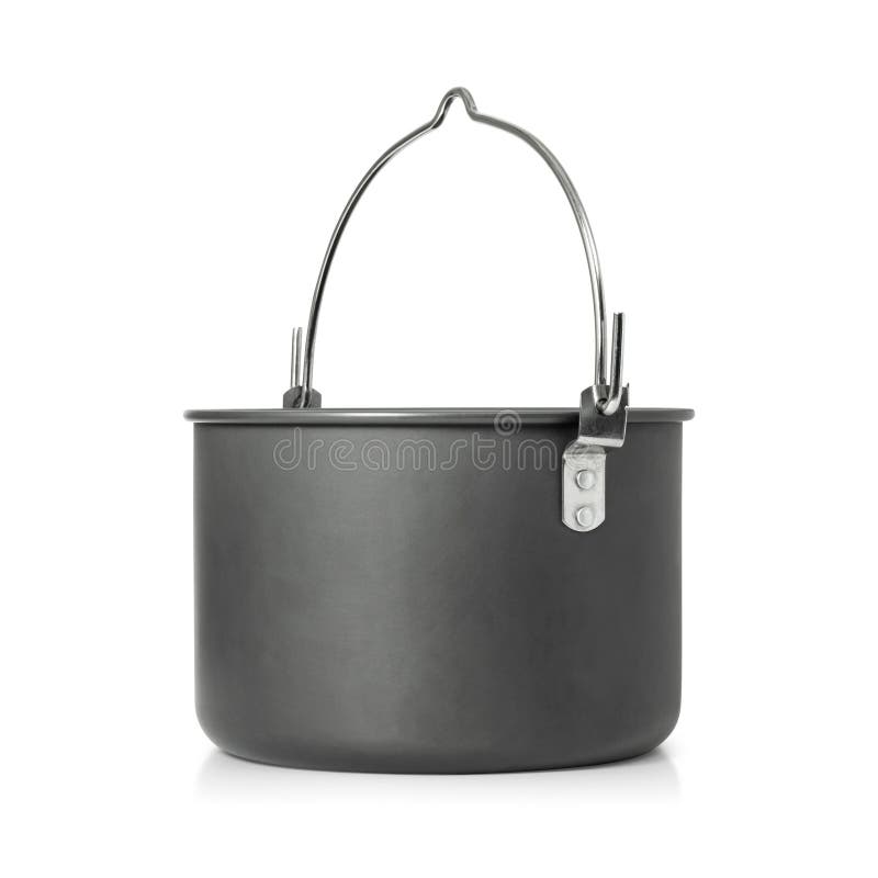 Cooking Pot Isolated on White Background. Outdoor Cooking Pots for