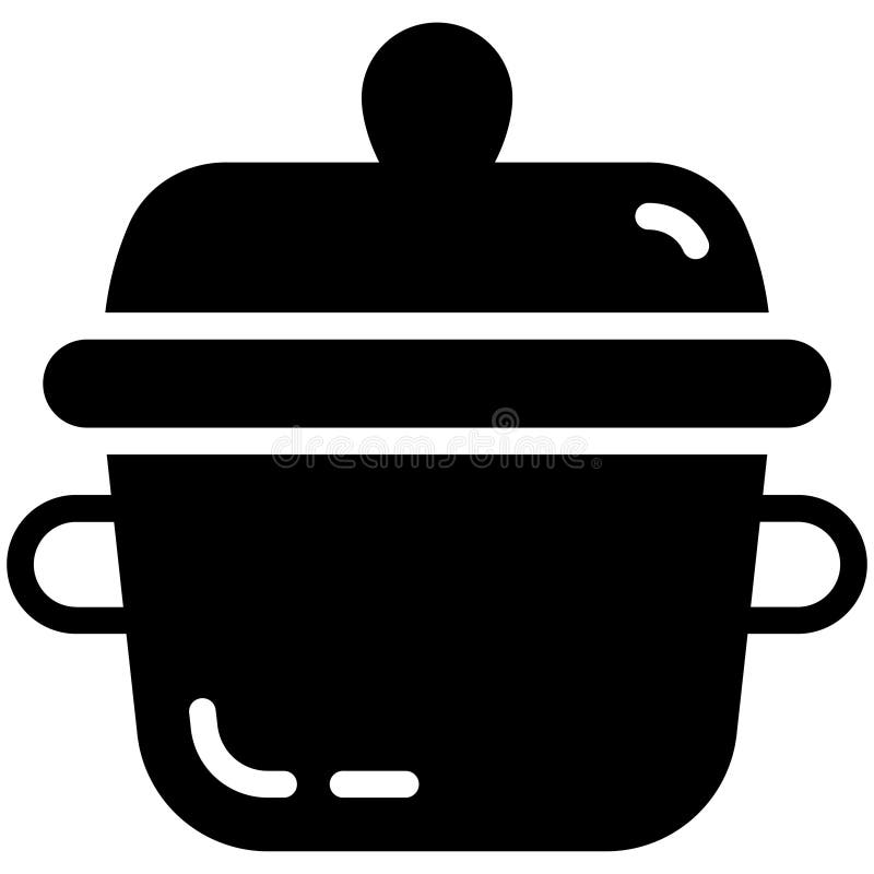 Cooking Pot Vector Glyph Icon. Modern Glyph Symbols. Collection of