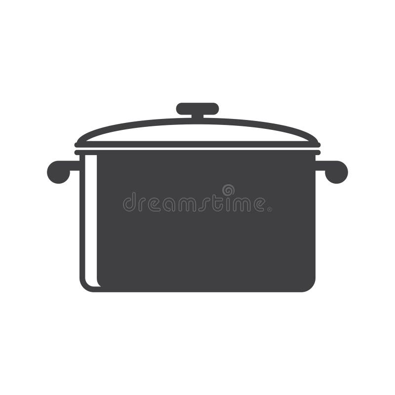 Cooking Pot. Vector Illustration Decorative Design Stock Vector