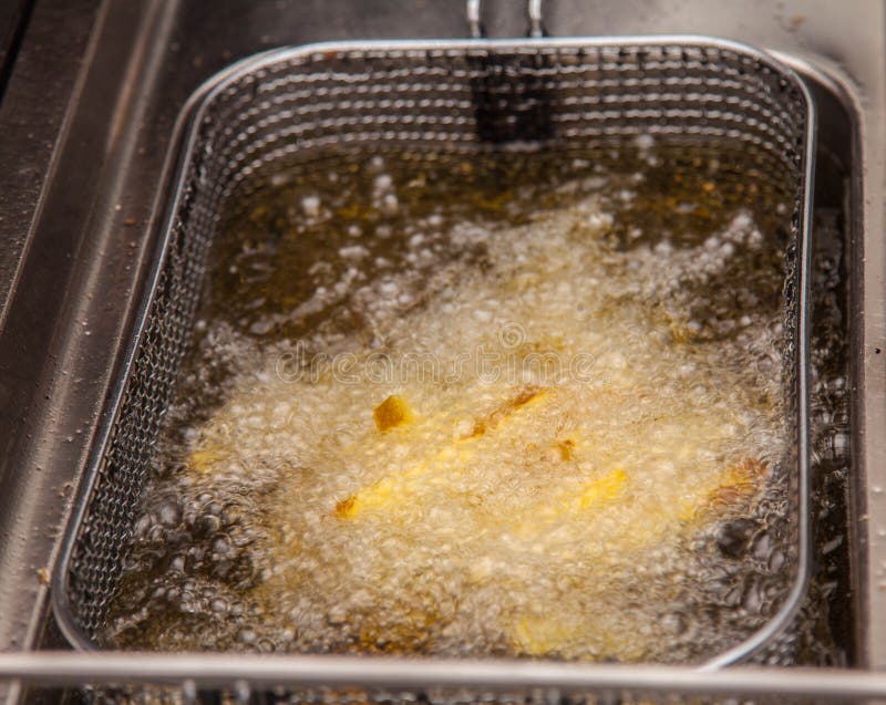 Potato Chips on a Stick. Natural Chips are Fried and Sold at the Fair