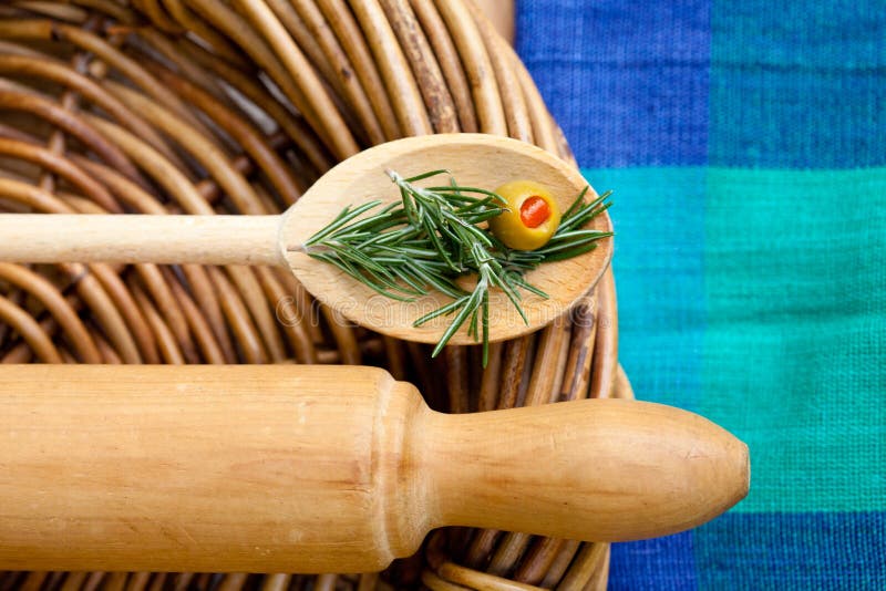 Cooking - Rolling Pin and Wooden Spoon