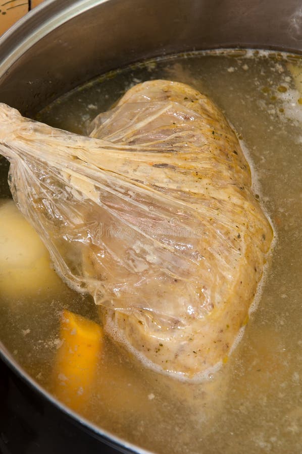 Cooking Slovak specialties of chicken liver and bread crumbs