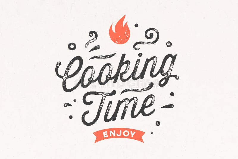 Кулинарные шрифты. Постеры на белом фоне на кухню. Cooking time. Cooking text.