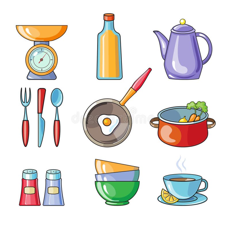 Cooking Tools And Kitchenware Equipment Stock Illustration 