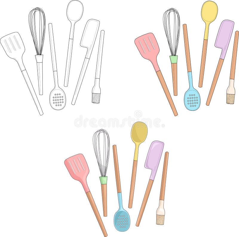 Utensils Coloring Stock Illustrations – 427 Utensils Coloring Stock  Illustrations, Vectors & Clipart - Dreamstime