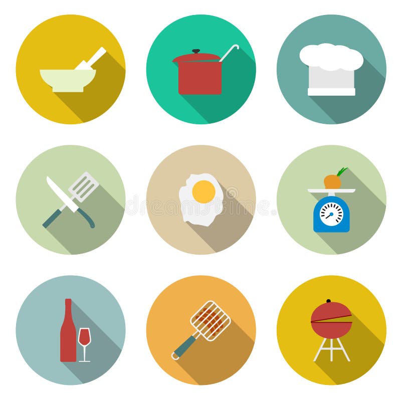 Cooking vector icons vector illustration