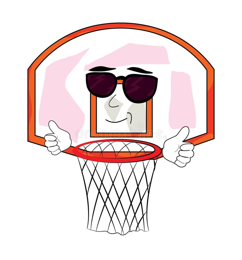 Cool Basketball Hoop Cartoon Stock Illustration - Image: 49244169