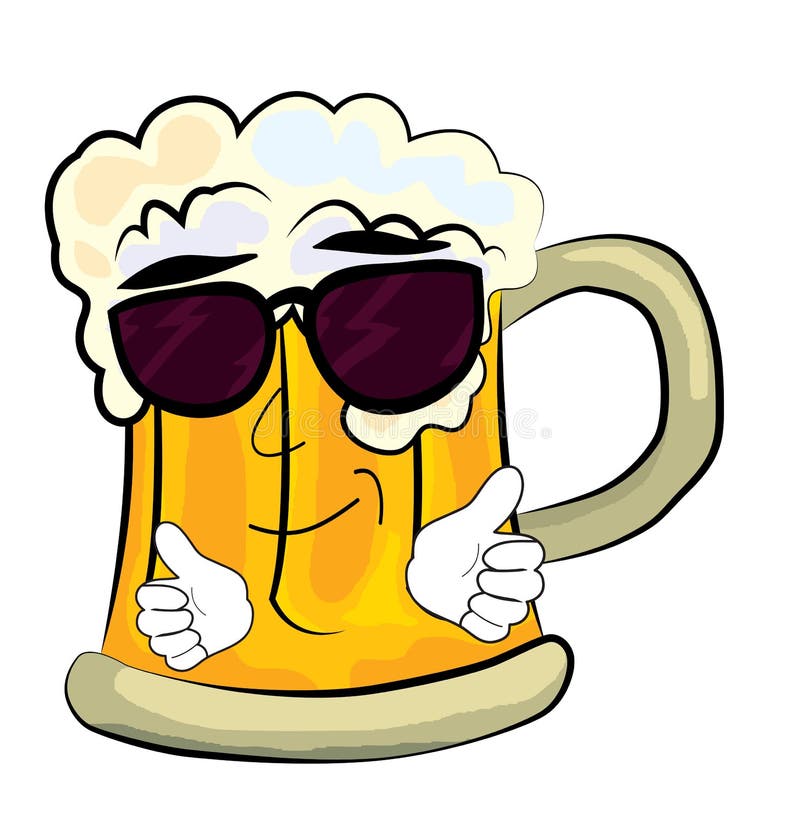 Cool beer cartoon stock illustration. Illustration of cartoon 44059205