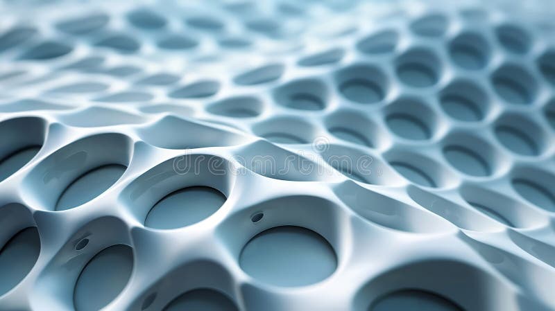 Cool Blue Geometric Waves stock photography