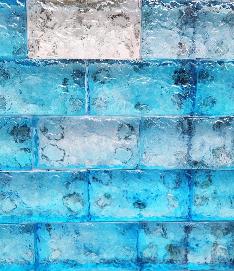 Cool blue glass bricks artistic texture background royalty free stock photography