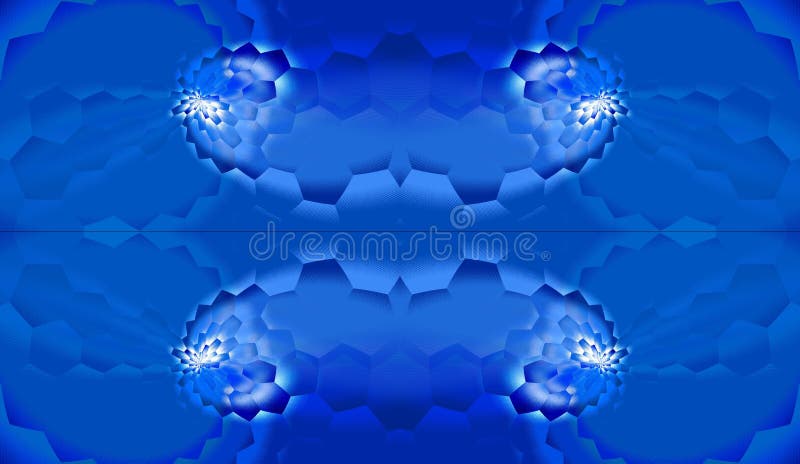 Cool Blue Space Lights Abstract Backgrounds stock illustration