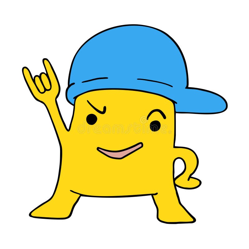 Cool boy with cup royalty free illustration