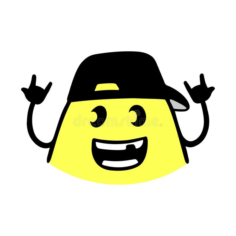 Cool character with cap royalty free illustration