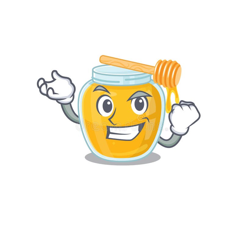 Cool confident Successful honey cartoon character style stock illustration