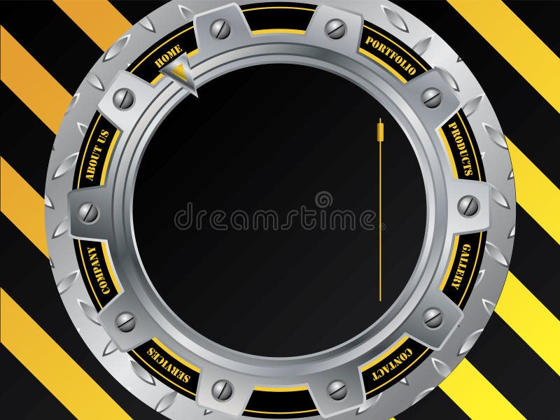 Cool construction web template with cogwheel vector illustration