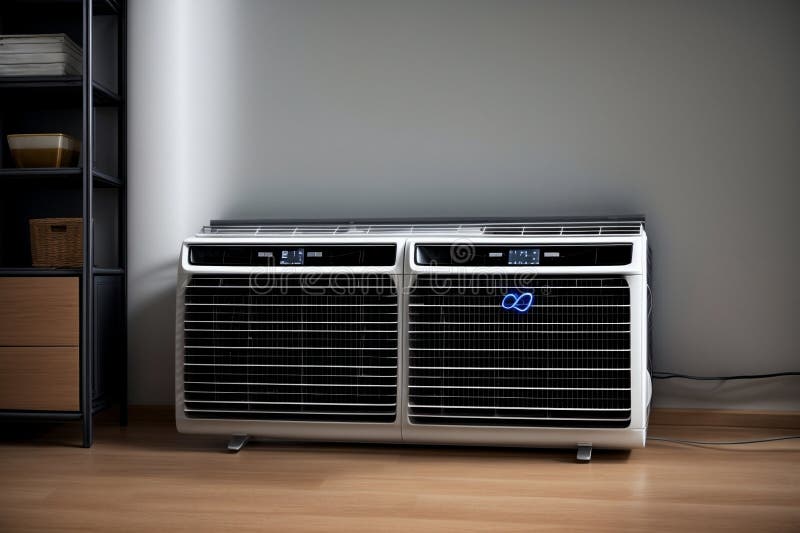 Cool and Contemporary the Allure of a Realistic Air Conditioner.AI