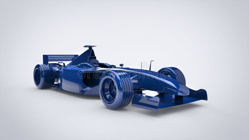 Cool deep blue - formula racing car royalty free illustration