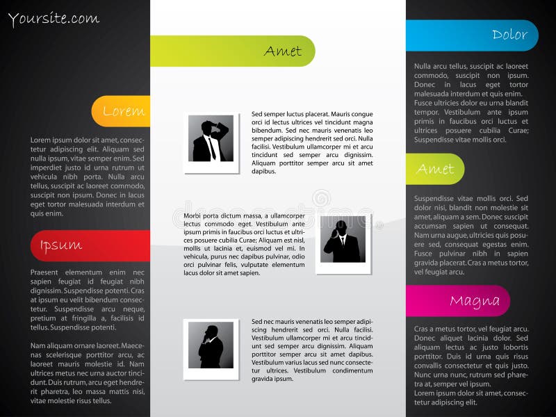 Cool design web template with light elements stock illustration