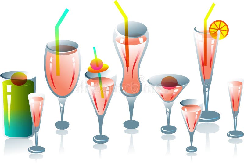 Cool drink cups stock vector. Illustration of color, entertainment