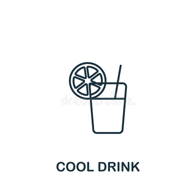 Cool Drink Line Icon Monochrome Simple Cool Drink Outline Icon for Cool Drink Line Icon Monochrome Simple Cool Drink Outline Icon for