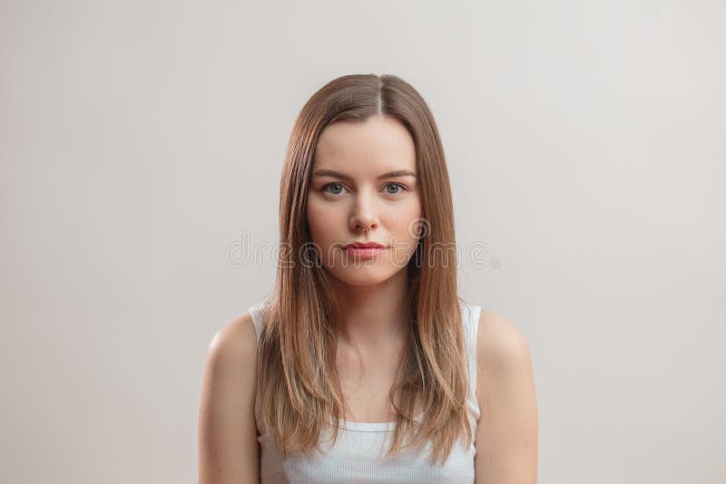 Cool Fair Haired Girl with Piercing in the Nose Stock Image - Image of  beauty, brown: 121141659