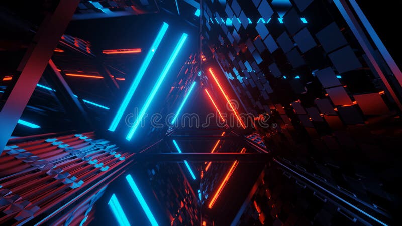 Cool Geometric Triangular Figure in a Neon Laser Light - Great for  Backgrounds and Wallpapers Stock Illustration - Illustration of wallpaper,  triangular: 172292587