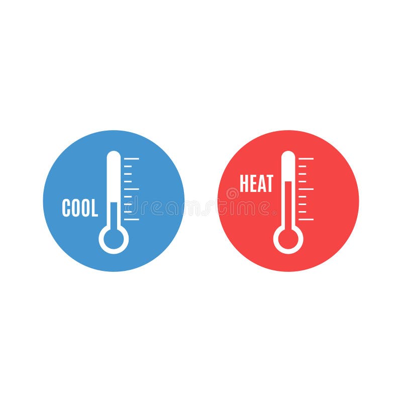 Cool and heat stickers stock illustration Cool and heat stickers stock illustration