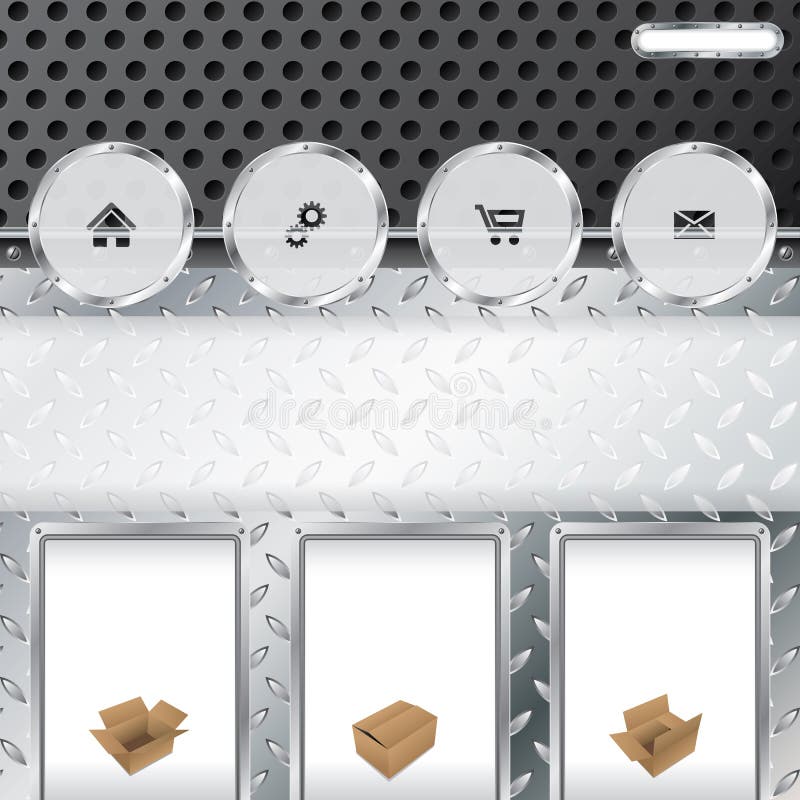 Cool industrial theme website template royalty free illustration