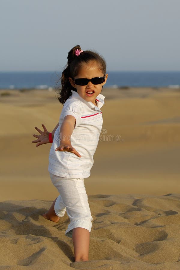 Cool kid in desert stock image. Image of abandon, cool 3026333