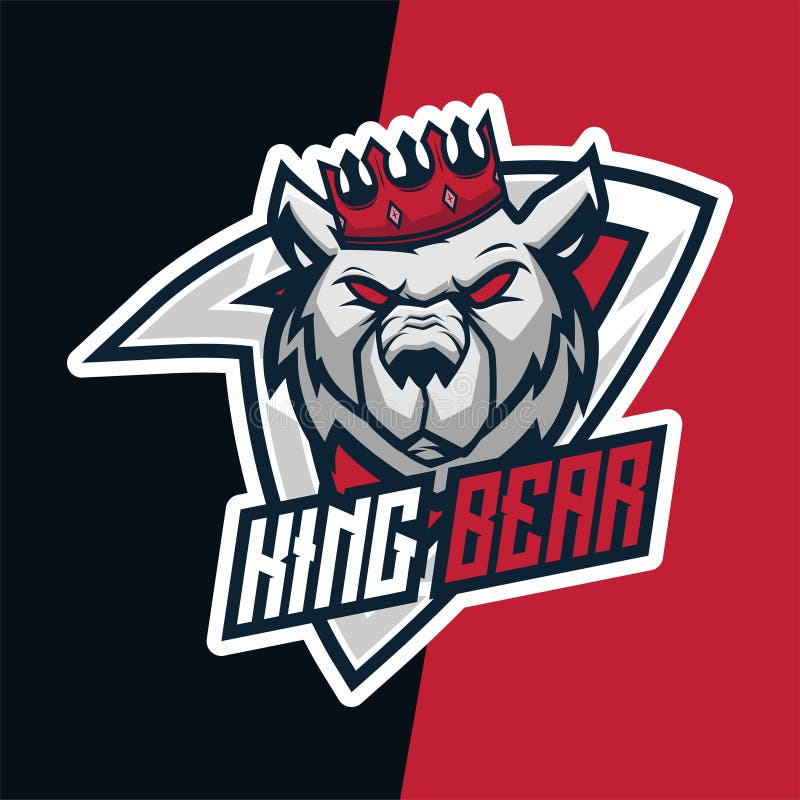 King Bear Ultimate E-sport Mascot Logo. 