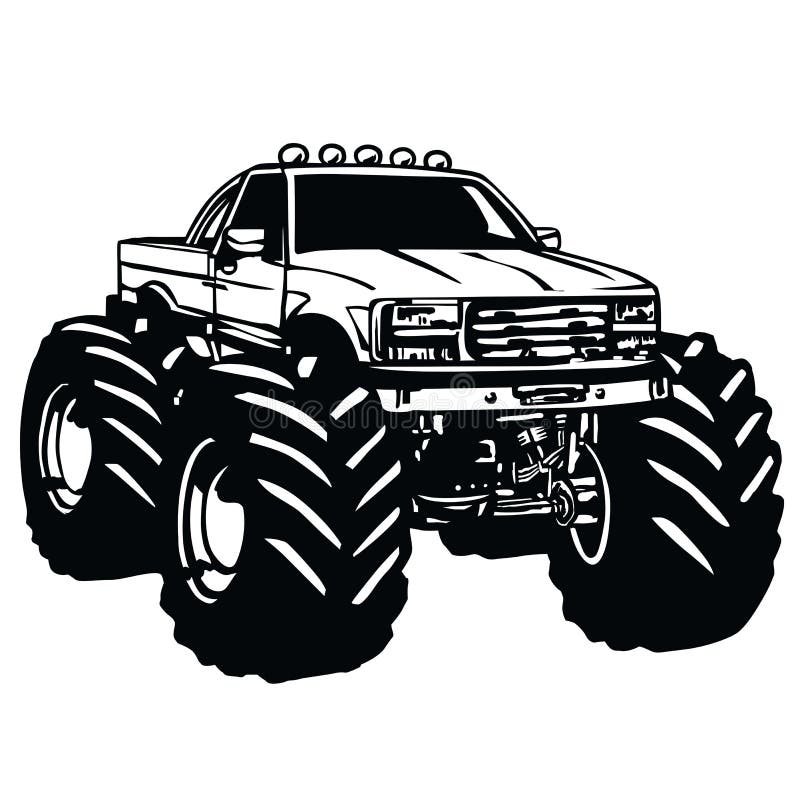 Monster Truck Bigfoot stock vector. Illustration of cool ...