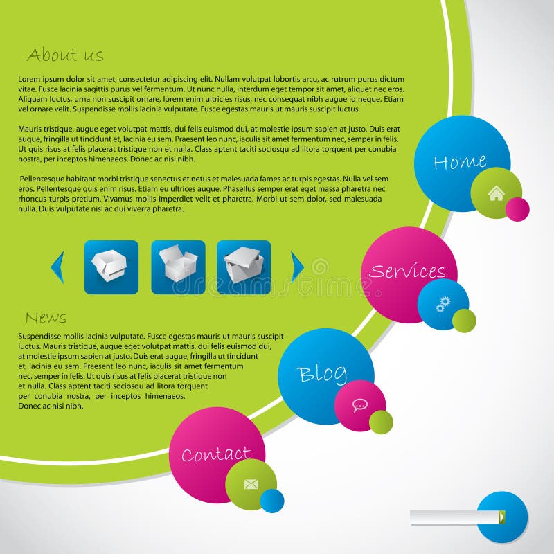 Cool new web template design vector illustration