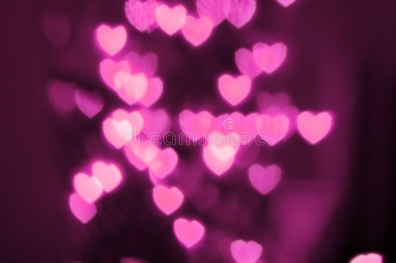 Cool pink heart lights out of focus