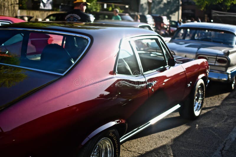 Cool Red Car Downers Grove Car Show Friday Night Lights Editorial
