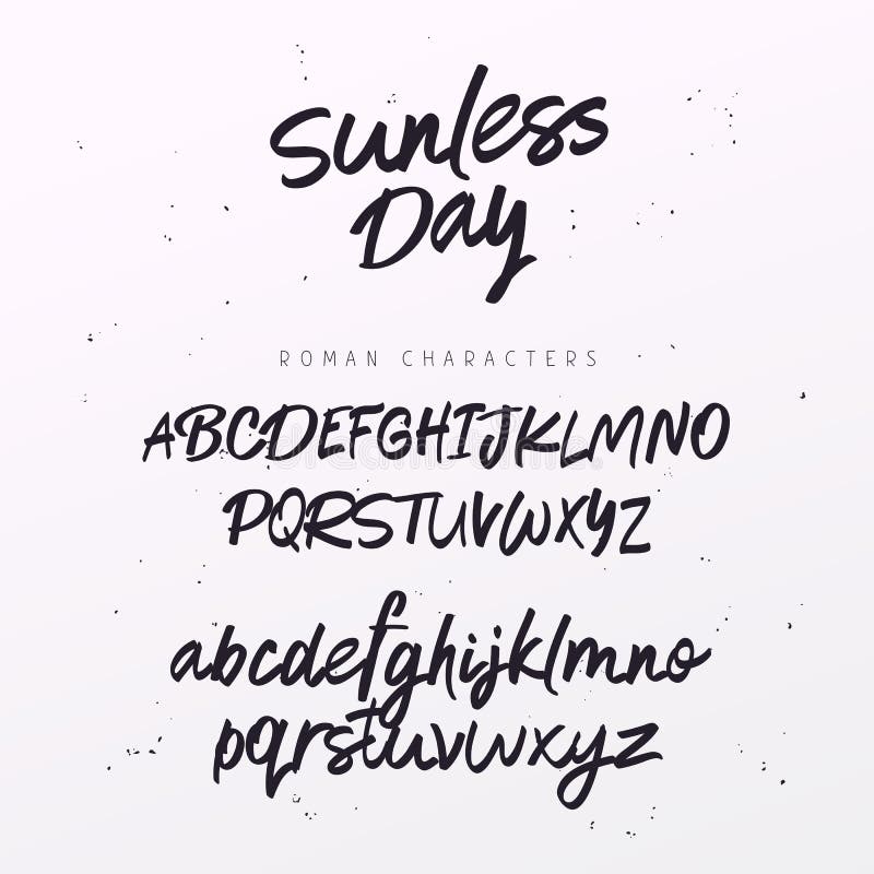 Script Font. Brush painted letters. Vector hand drawn alphabet stock illustration Script Font. Brush painted letters. Vector hand drawn alphabet stock illustration