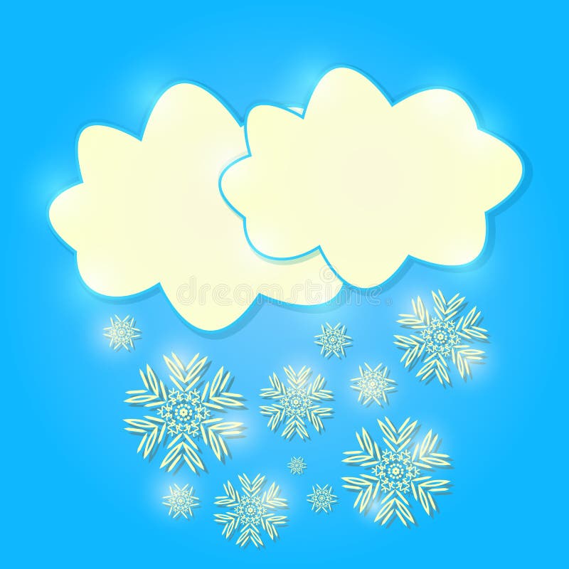 Cool Shiny Clouds with Falling Snow
