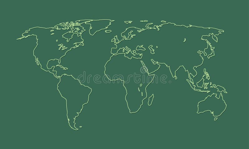A Cool And Simple Green World Map Or Atlas Outline Of Different Countries And Continents Stock Vector Illustration Of Vector Asia 152 A Cool And Simple Green World Map Or Atlas Outline Of Different Countries And Continents Stock Vector Illustration Of Vector Asia 152