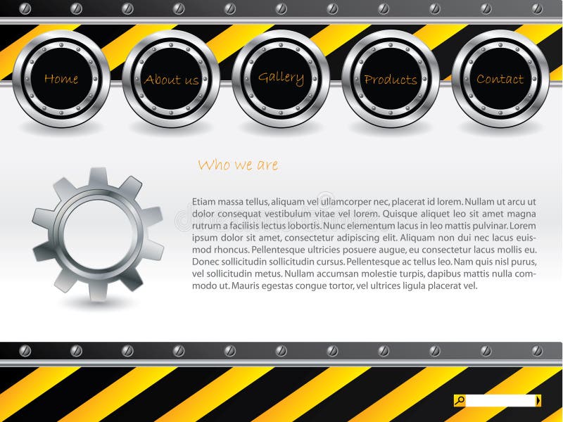 Cool technology web template stock illustration