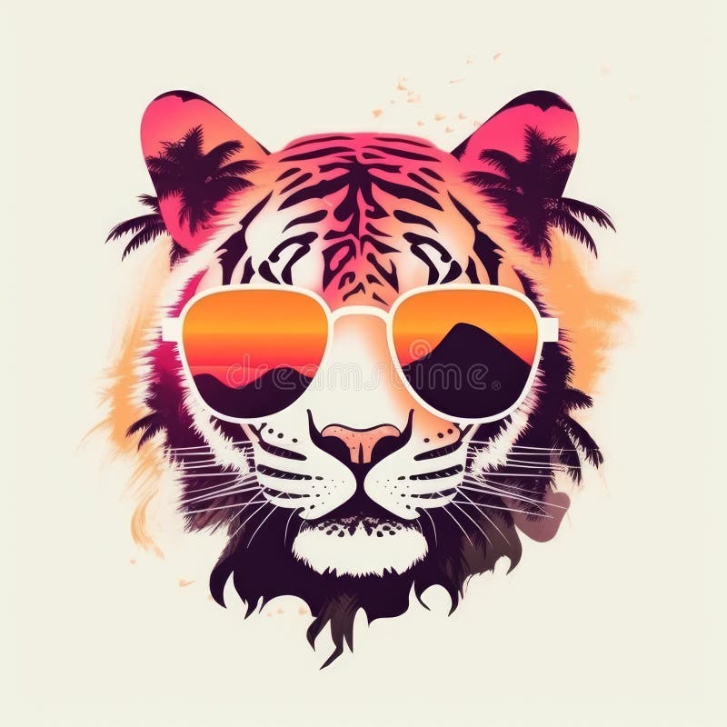 Sunglasses Tiger Stock Illustrations 579 Sunglasses Tiger Stock