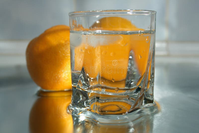 Cool water and oranges