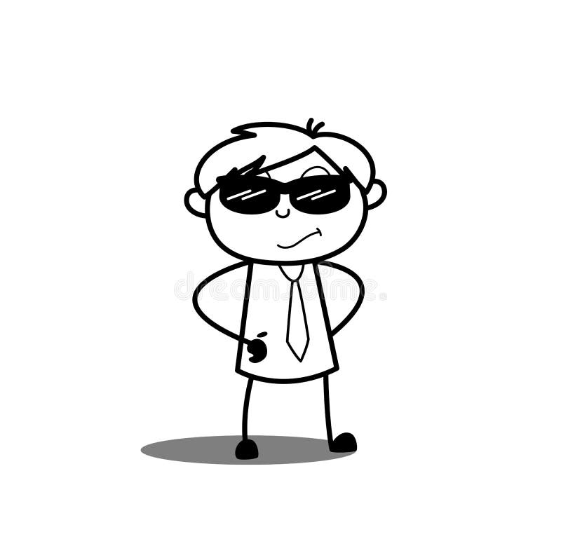 Cool Young Boy with Sunglasses Stock Illustration Illustration of