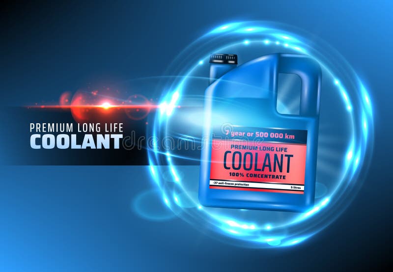 Coolant or antifreeze of car engine cooling system